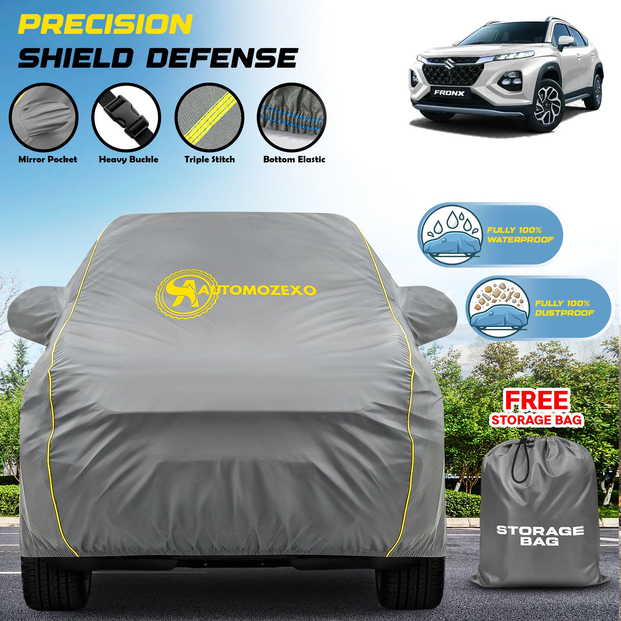 automozexo Maruti Universal For Car Body Cover-picture-0