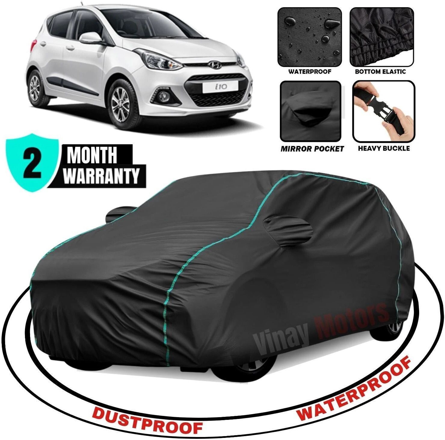 actimo Hyundai i10, i10 Era, i10 Magna 1.1L, i10 Sportz 1.1L Body Cover-picture-12