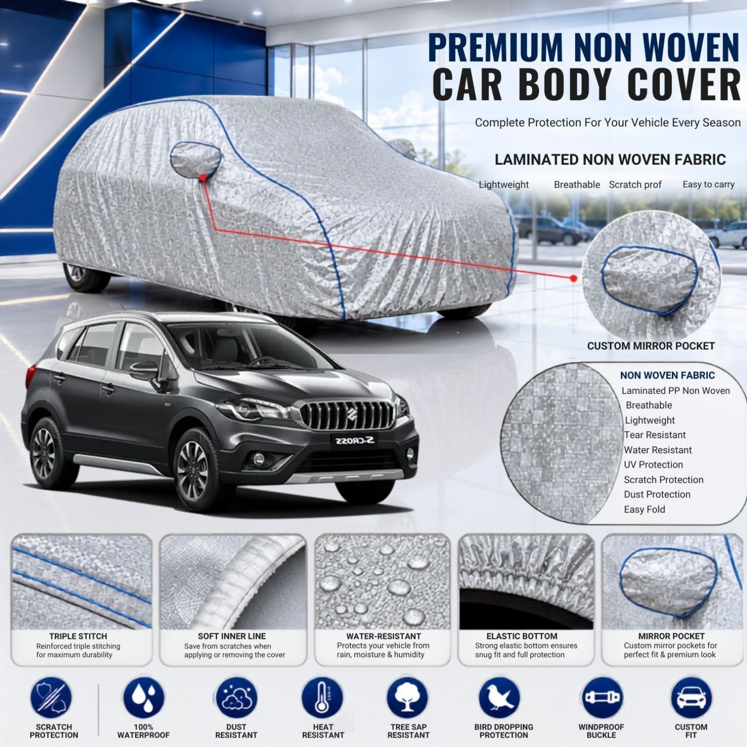 Maruti Suzuki S-Cross,S-Cross Sigma,S-Cross Delta,S-Cross Zeta,S-Cross Alpha,S-Cross Smart Hybrid,S-Cross Petrol,S-Cross Diesel,S-Cross Manual,S-Cross Automatic Body Cover-image-3