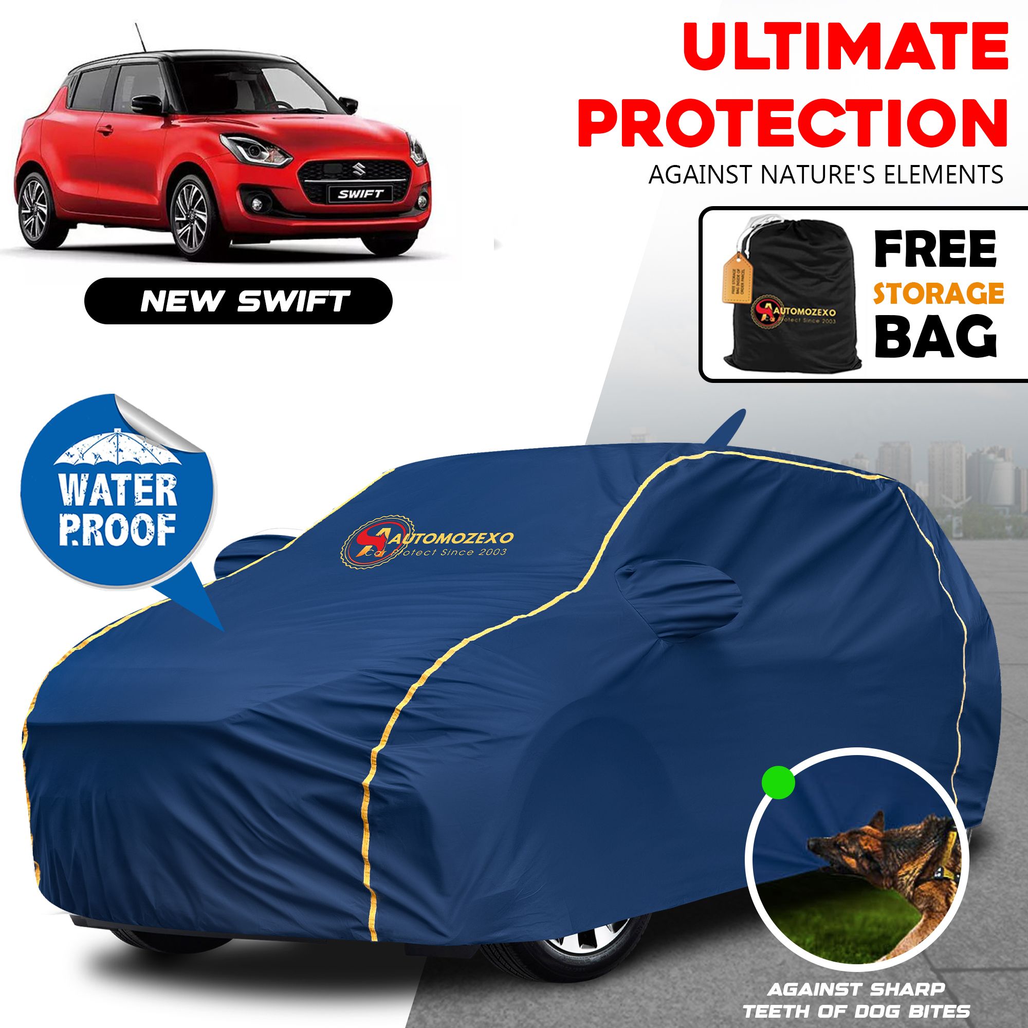 Maruti, Maruti Suzuki Swift, Swift AMT VDI, Swift AMT VXI, Swift AMT ZXI Petrol Body Cover