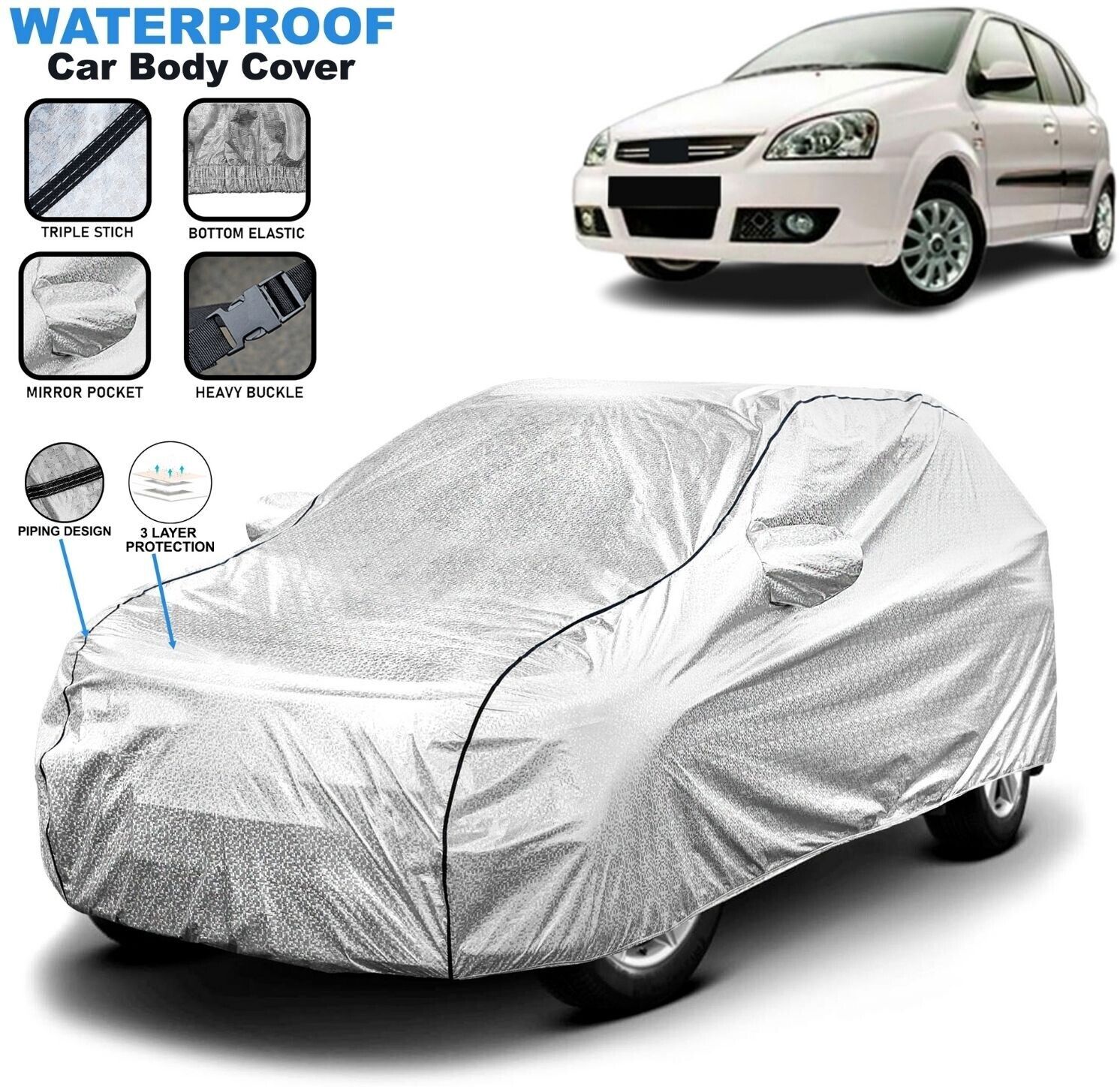 Tata Indica V2 Body Cover-image-47