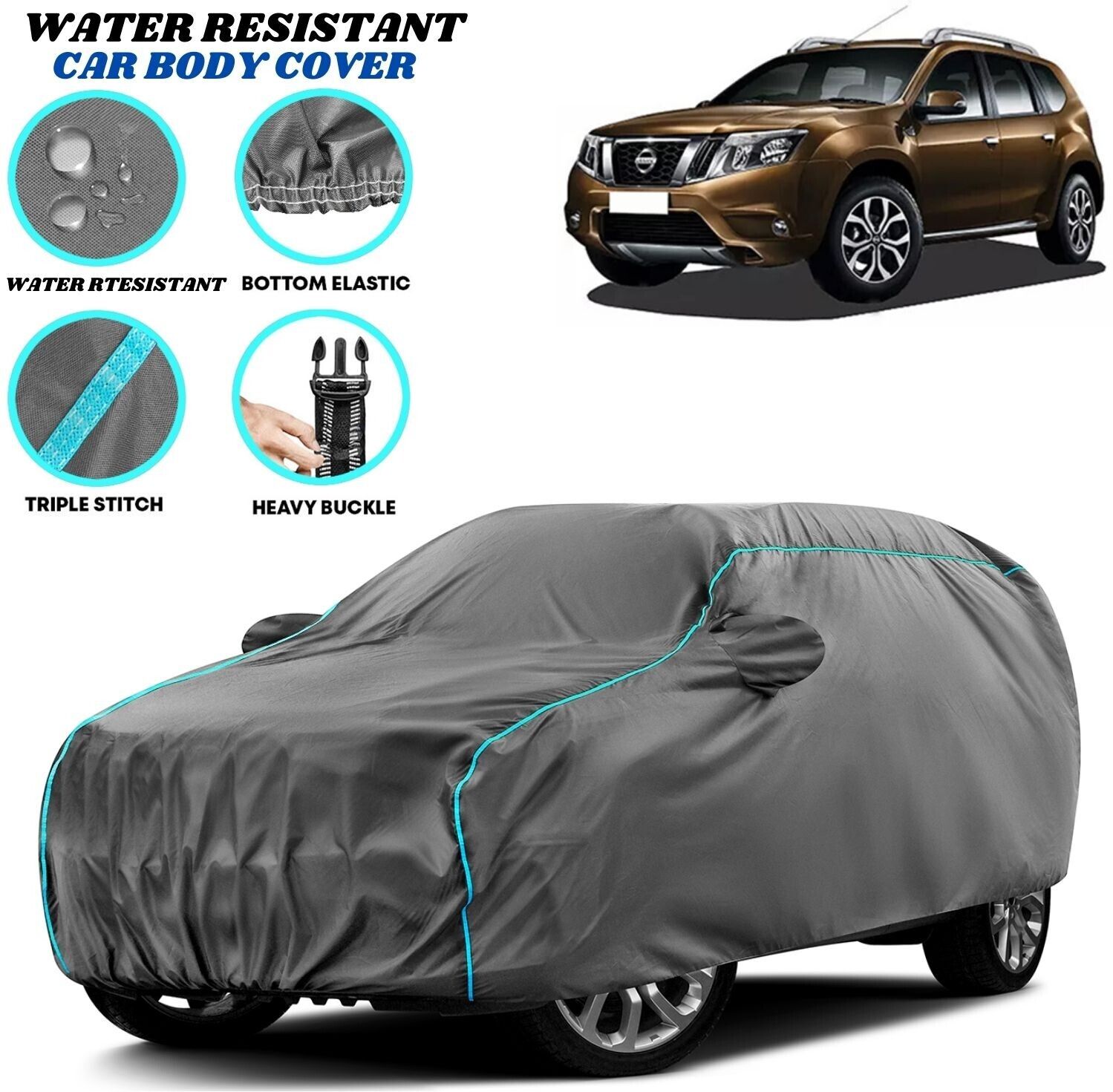 Nissan Terrano, Terrano Nissan Terrano XE D Diesel, Terrano Nissan Terrano XL P Petrol, Terrano Sport Edition Diesel, Terrano XE 85 PS, Terrano XL, Terrano XL 110 PS, Terrano XL 85 PS, Terrano XL D Option Diesel, Terrano XL Plus 85 PS, Terrano XL Plus ICC WT20 SE, Terrano XV 110 PS, Terrano XV D Pre AMT Diesel, Terrano XV D Pre Diesel, Terrano XV Premium 110 PS Body Cover-image-21