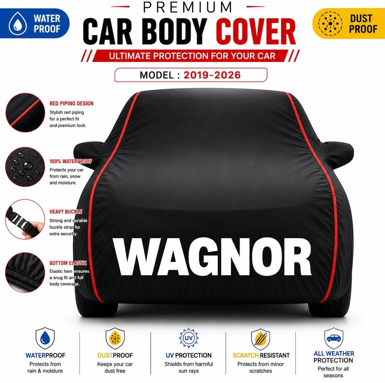 Maruti Suzuki WagonR, WagonR Electric Vehicle, WagonR Stingray, Wagon R 1.0, Wagon R DLX, Wagon R ZXi Plus, Wagon R ZXi, Wagon R VXi, Wagon R LXi, Maruti Suzuki Wagon R, Maruti suzuki, Wagon R Body Cover-image-27
