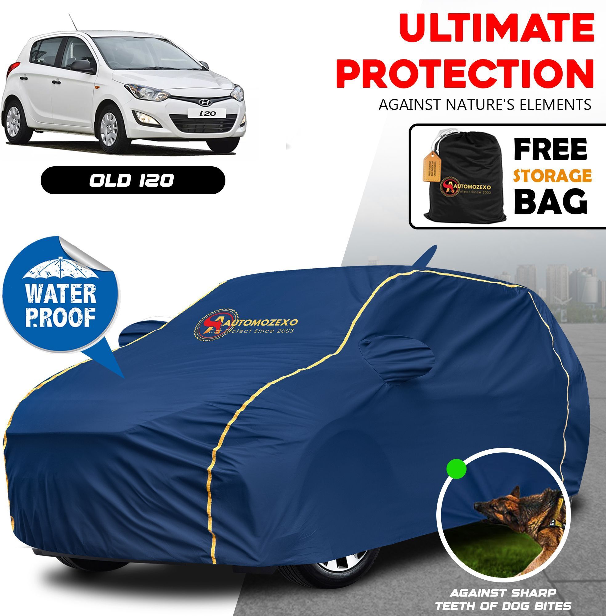 automozexo Toyota i20, i20 Active, i20 Active 1.4 S, i20 Active S Petrol, i20 Asta Body Cover-picture-19