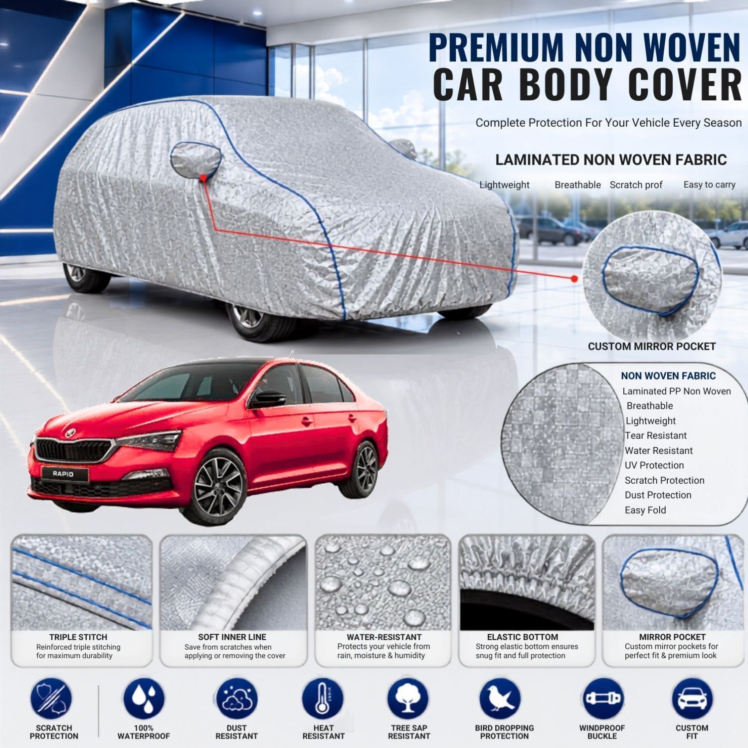 grooter Skoda Rapid , Rapid Active , Rapid Ambition , Rapid Style , Rapid Elegance , Rapid Rider , Rapid Rider Plus , Rapid Monte Carlo , Rapid Onyx Edition , Rapid Matte Edition , Rapid Petrol , Rapid Diesel , Rapid TSI , Rapid MPI , Rapid Automatic , Rapid Manual , Rapid Facelift , Rapid New Model , Rapid Old Model Body Cover-picture-12