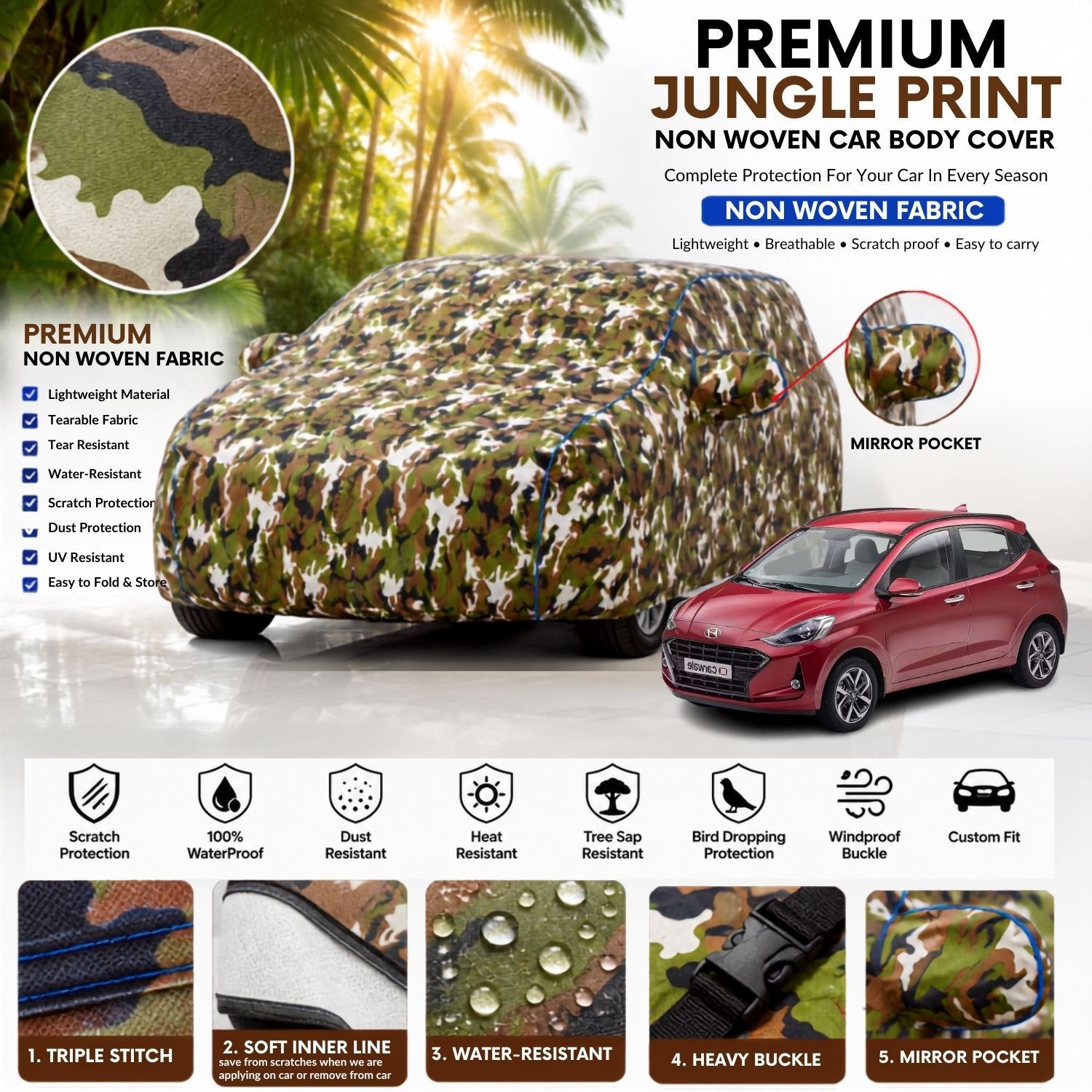 Hyundai Hyundai Grand i10 Nios Non Woven Car Cover Hyundai Grand i10 Nios Car Cover, Hyundai Grand i10 Nios Body Cover, Grand i10 Nios Waterproof Car Cover, Grand i10 Nios Dustproof Car Cover, Grand i10 Nios UV Protection Cover, Grand i10 Nios Custom Fit Cover, Grand i10 Nios Mirror Pocket Cover, Grand i10 Nios All Weather Cover, Grand i10 Nios Full Body Cover, Grand i10 Nios Car Cover Body Cover-image-48