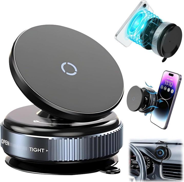 Car Mobile Holder for AC Vent, Anti-slip, Dashboard, Magnetic, Windshield-image-16