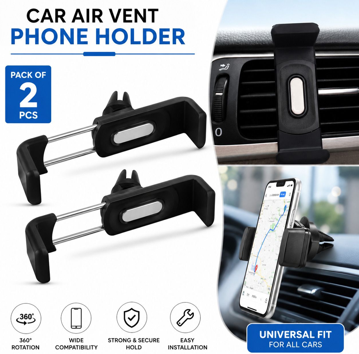 naskar bazar Car Mobile Holder for AC Vent, Dashboard-picture-0