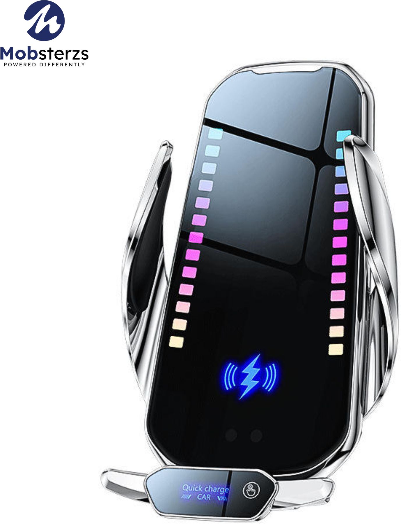 Mobsterzs Smart Sensor 15 W Wireless Fast Charging Car Phone Holder & Sound Wave Detection Charging Pad-image-23