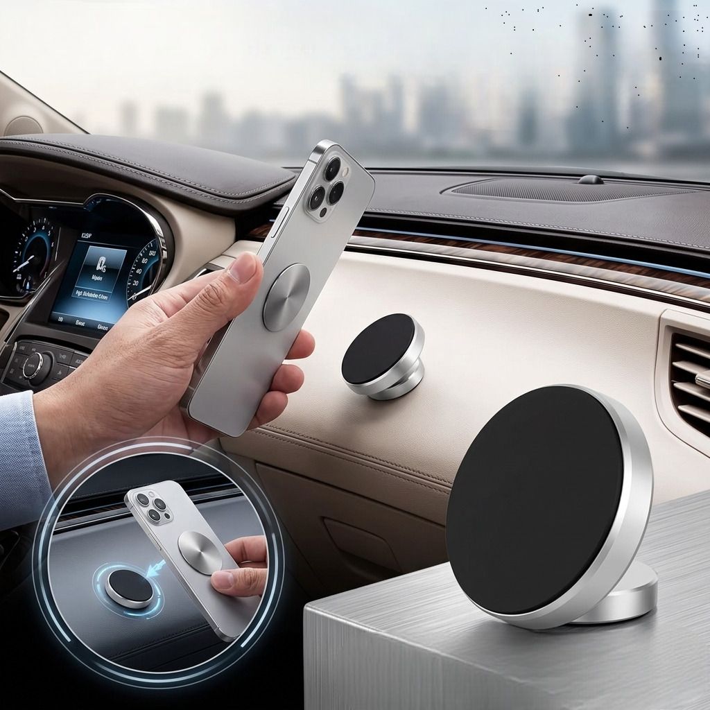 magzen Car Mobile Holder for Dashboard, AC Vent, Anti-slip, Magnetic-picture-12