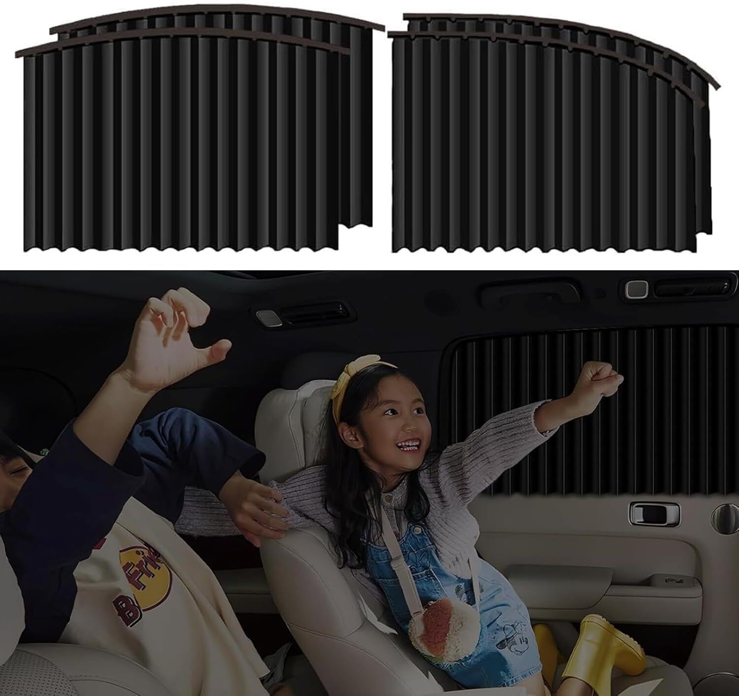 shivm 4 Pc Foldable UV Protection Privacy Curtains for Baby & Car Heat Blocker Car Curtain-picture-14