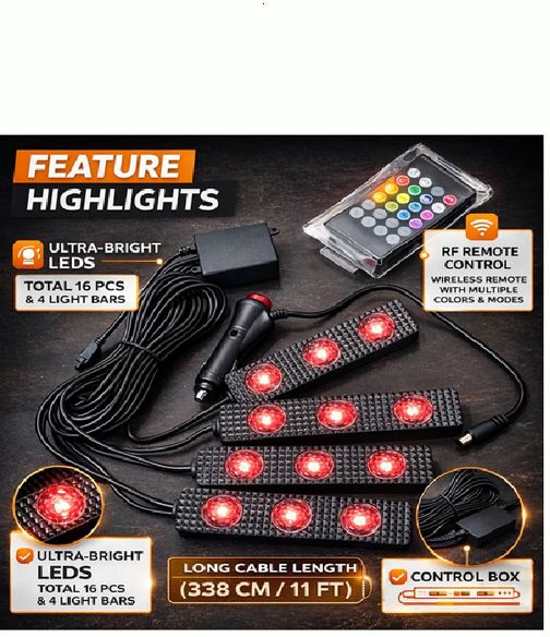 xzrtz 4 in 1 Car Interior LED Atmosphere Star Light RGB Music Lamp Remote X226 Car Dash Indicator Lamp-picture-28
