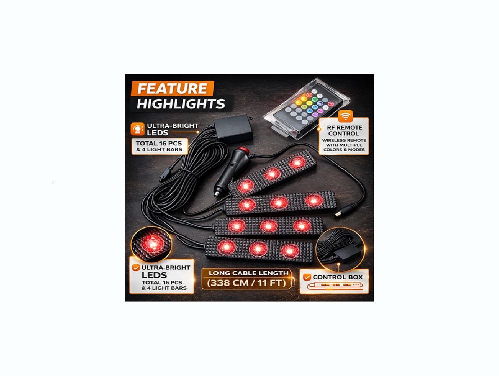 xzrtz 4 in 1 Car Interior LED Atmosphere Star Light RGB Music Lamp Remote X64 Car Dash Indicator Lamp-picture-21