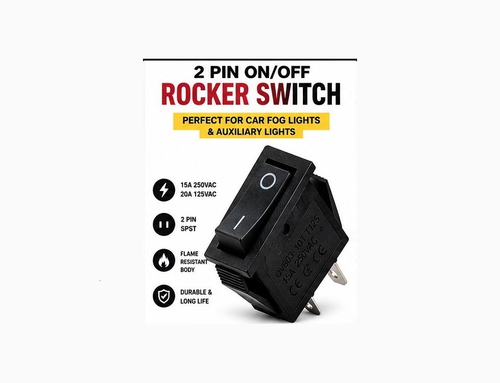 AC 15A 250V 20A 125V 2 Pin ON OFF Rocker Switch Black Pack 1 X462 1 Car Dash Switch Panel-image-25