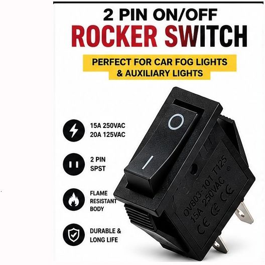 AC 15A 250V 20A 125V 2 Pin ON OFF Rocker Switch Black Pack 1 X432 1 Car Dash Switch Panel-image-32
