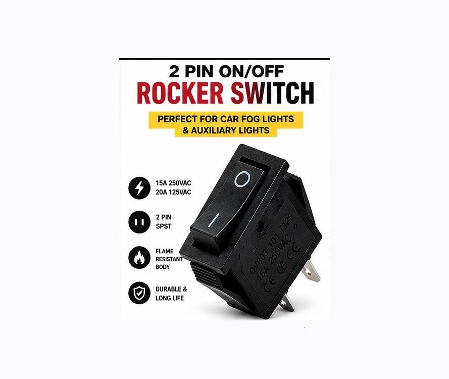 AC 15A 250V 20A 125V 2 Pin ON OFF Rocker Switch Black Pack 1 X362 1 Car Dash Switch Panel-image-33