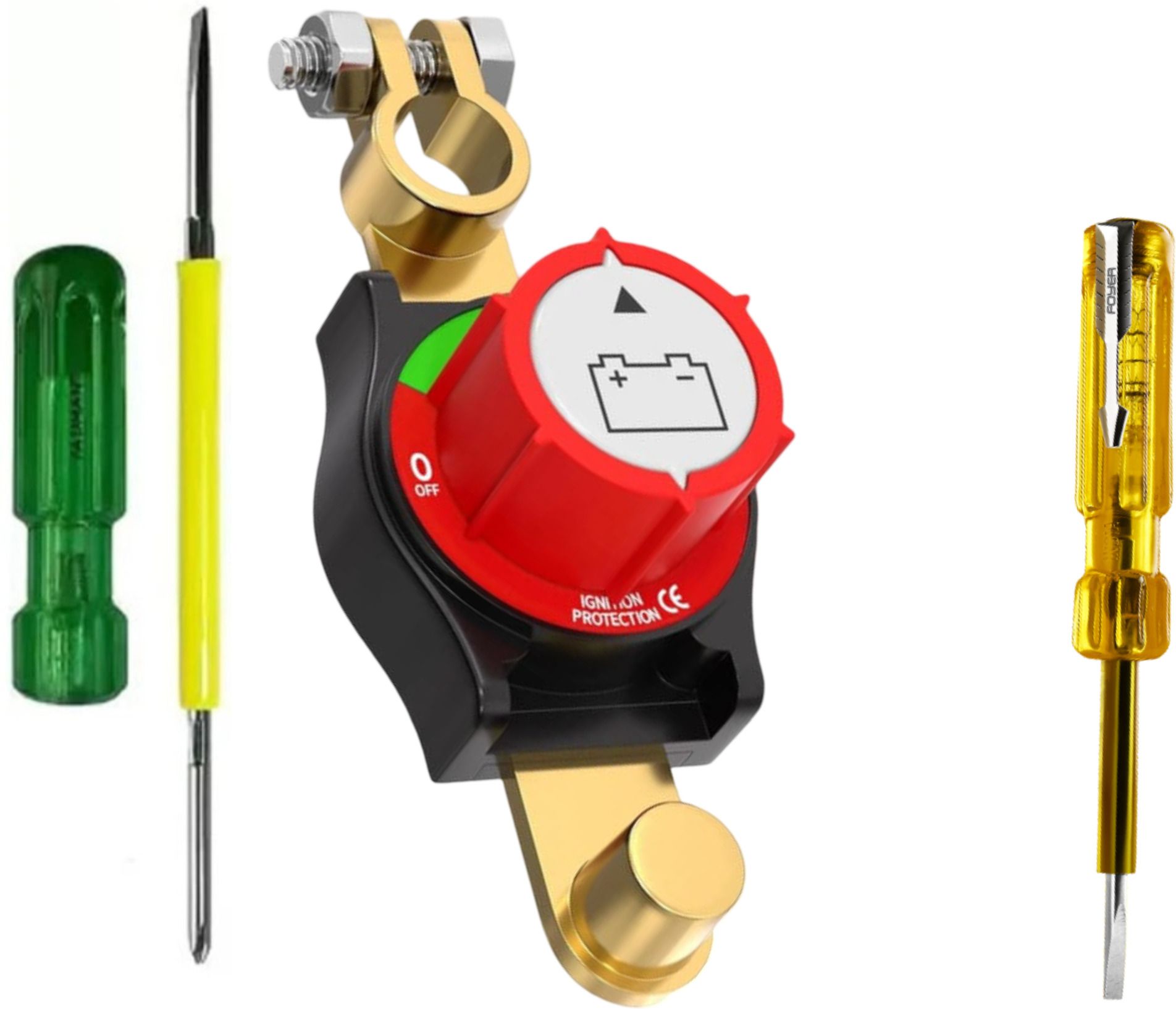toolbux 12V-48V Universal Battery Kill Switch On Off for Cars Trucks RV and Marine 1 Car Dash Switch Panel-picture-40