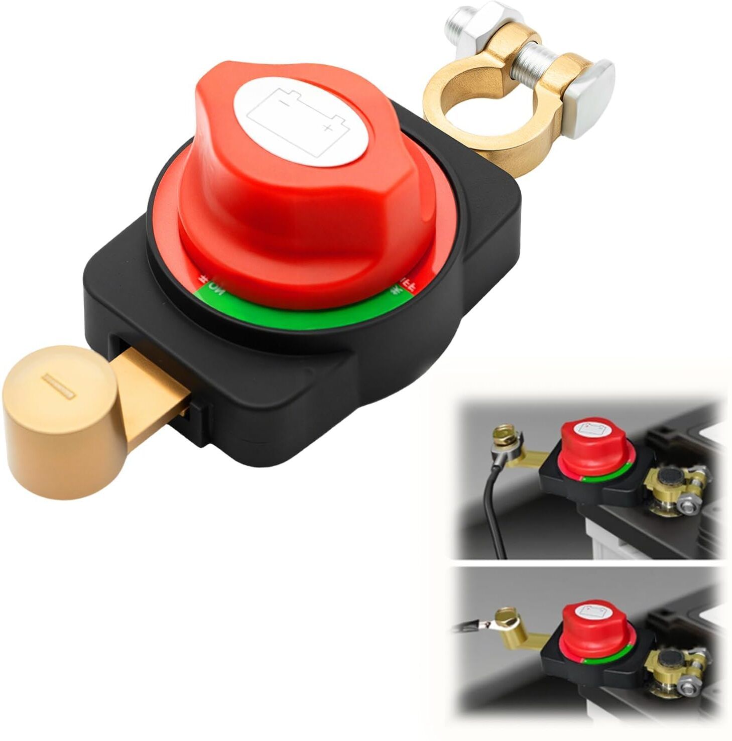toolbux 12-48V Battery Kill Switch Top Post Pure Copper Terminal Disconnect Clamp 1 Car Dash Switch Panel-picture-49