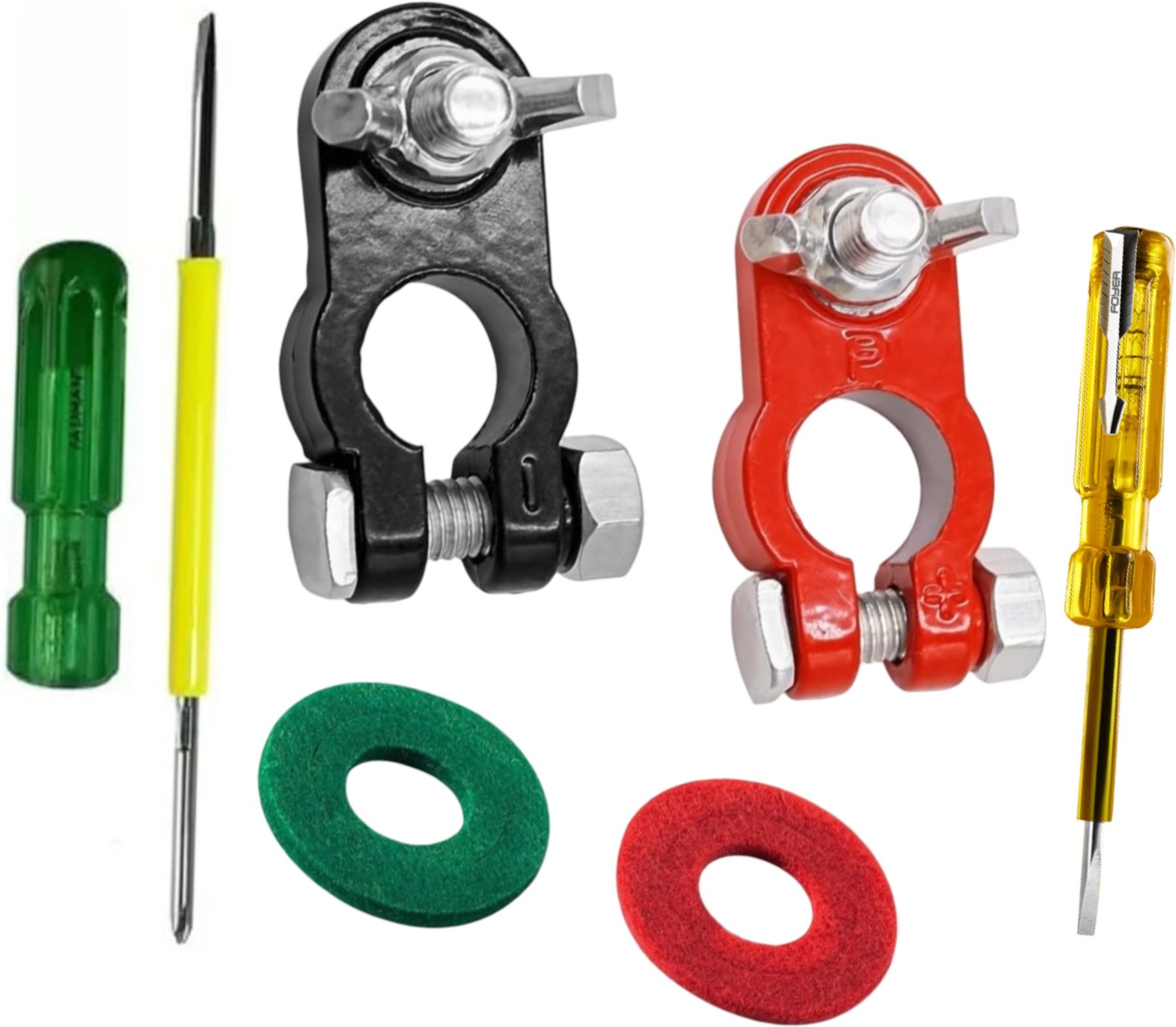 toolbux Heavy Duty Battery Terminal Clamps Positive Negative Quick Connect Set 1 Car Dash Switch Panel-picture-36
