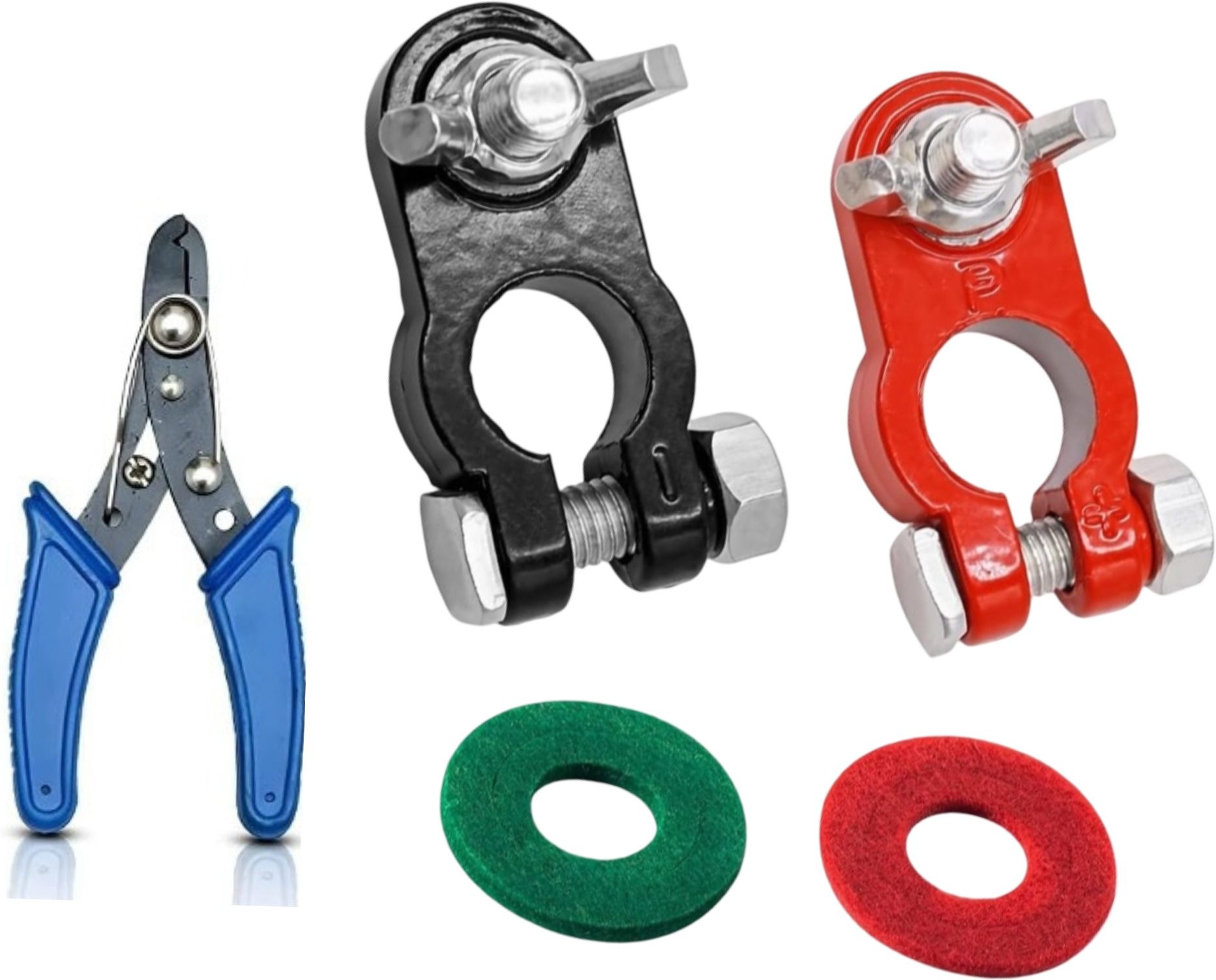 toolbux Car Battery Clamps Heavy Duty Terminal Connectors with Quick Release Set 2 Car Dash Switch Panel-picture-31