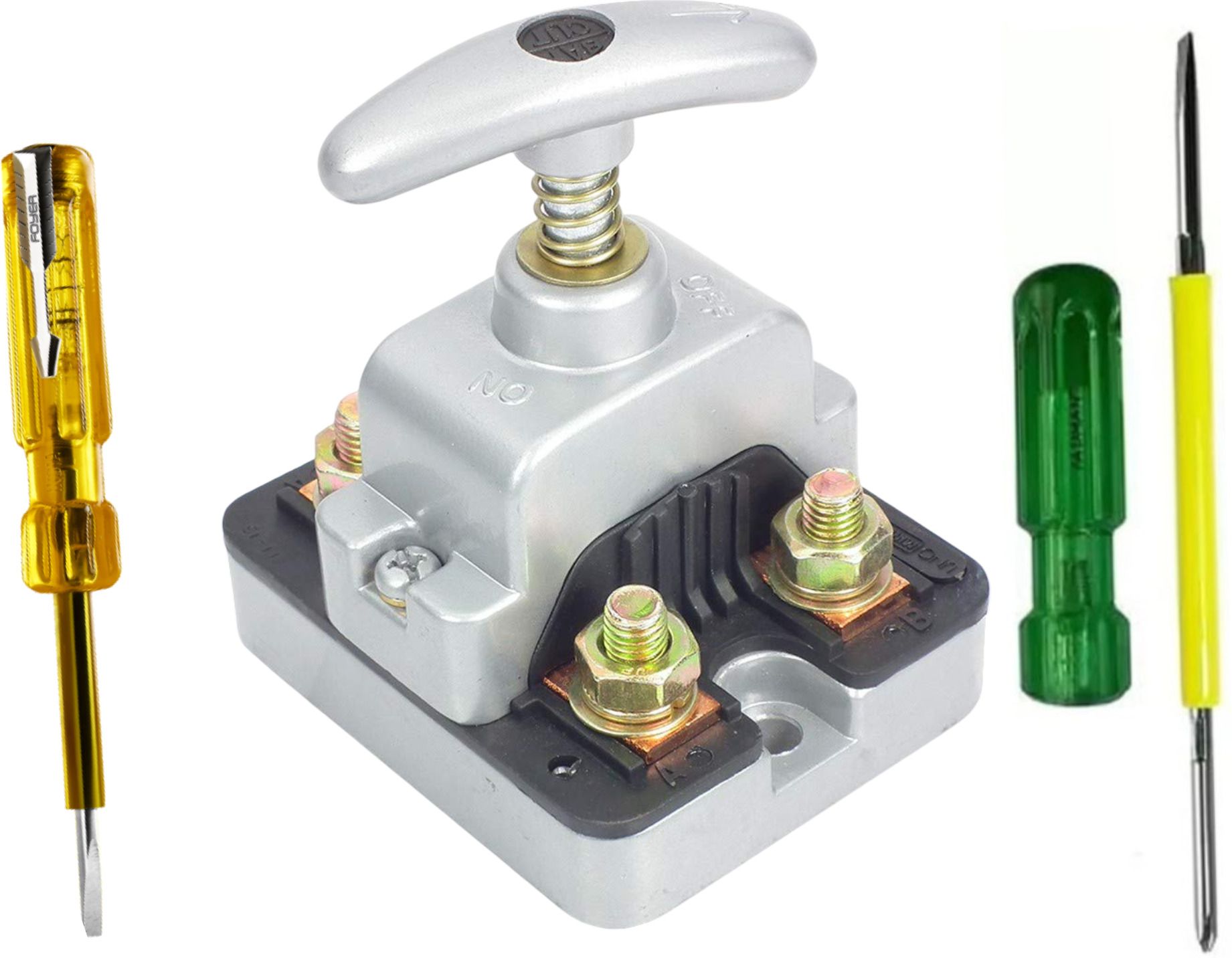 toolbux TD-4001 Vehicle Battery Disconnect Isolator Switch Dash Panel Mounted 1 Car Dash Switch Panel-picture-9