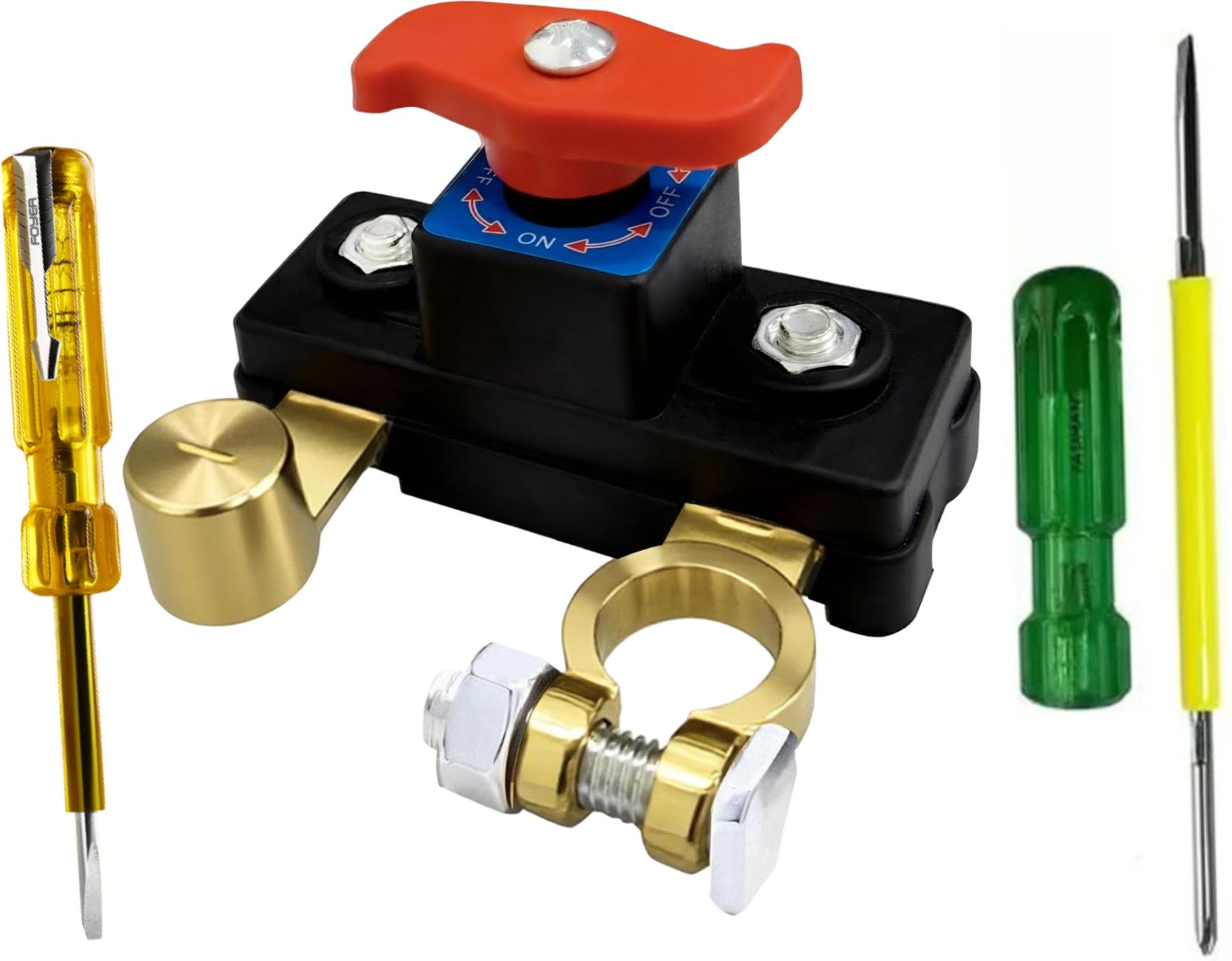 toolbux Manual Battery Master Switch 12V 24V Disconnect for Vehicle Protection 1 Car Dash Switch Panel-picture-34