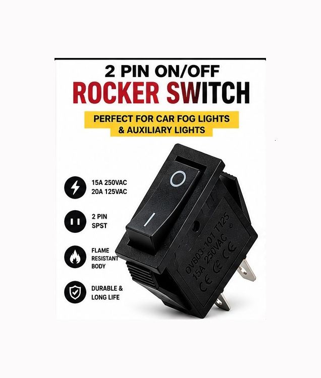 AC 15A 250V 20A 125V 2 Pin ON OFF Rocker Switch Black Pack 1 X115 1 Car Dash Switch Panel-image-29
