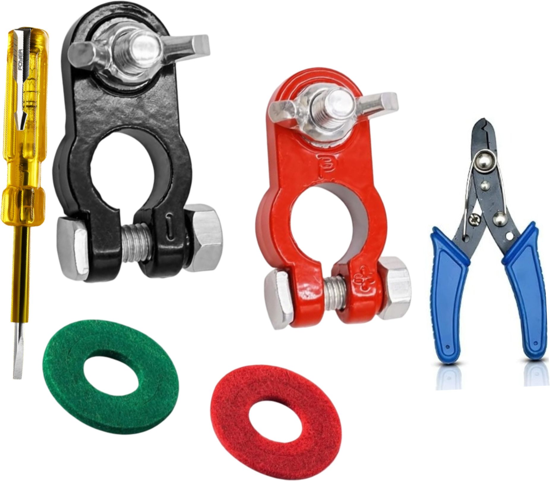 toolbux Quick Release Car Battery Terminal Connectors Positive Negative 2 Pack 1 Car Dash Switch Panel-picture-40