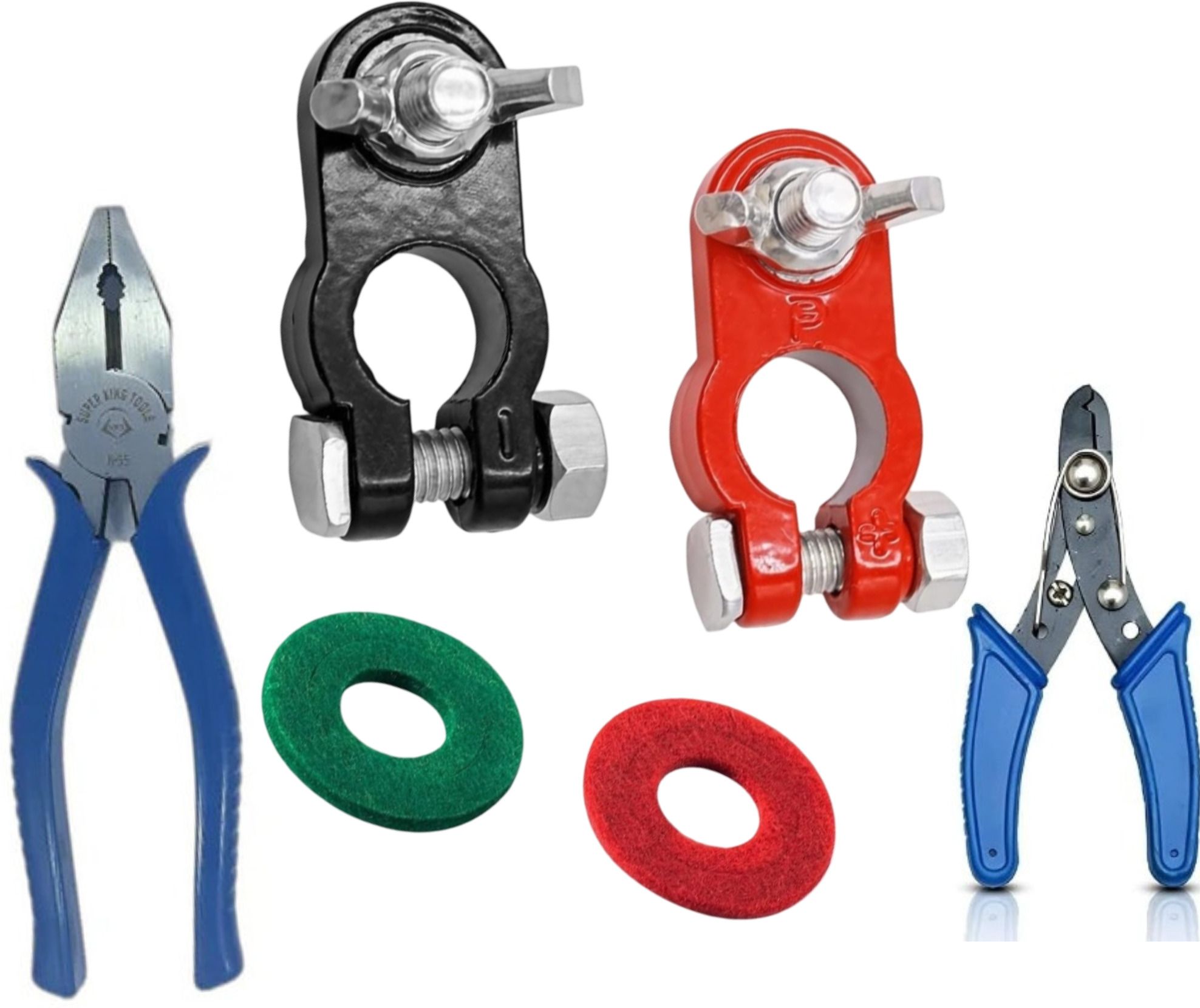 toolbux Car Battery Terminal Clamps Quick Release Connectors Heavy Duty 1 Car Dash Switch Panel-picture-38