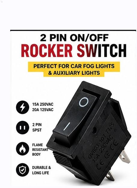 AC 15A 250V 20A 125V 2 Pin ON OFF Rocker Switch Black Pack 1 X171 1 Car Dash Switch Panel-image-46