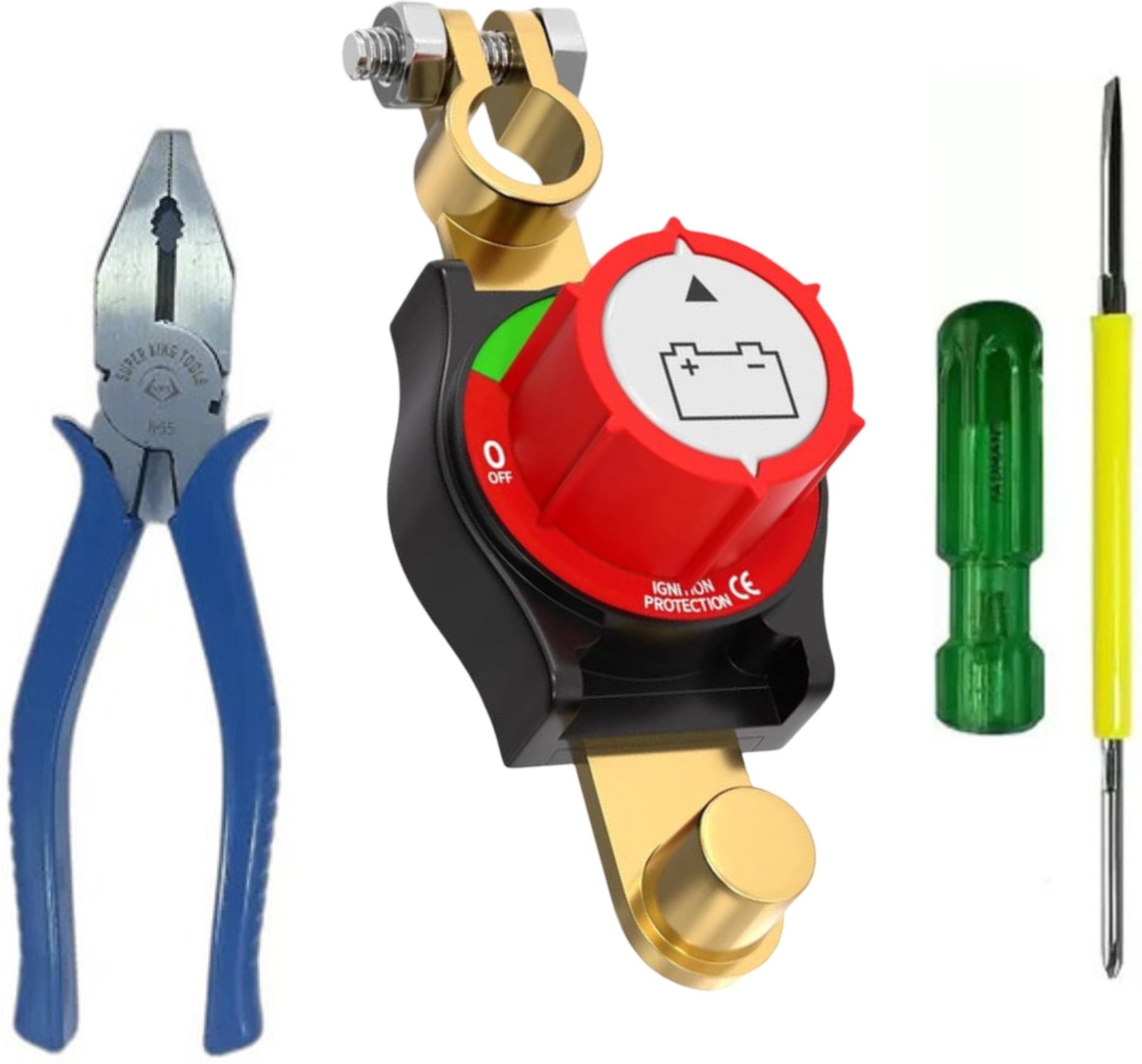 Battery Cut Off Switch 12V-48V Heavy Duty Battery Isolator for All Vehicles 1 Car Dash Switch Panel-image-1