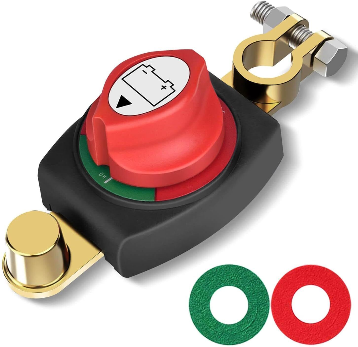 toolbux 12-48V Car Battery Cut Off Switch Top Post Pure Copper Disconnect Terminal 1 Car Dash Switch Panel-picture-55
