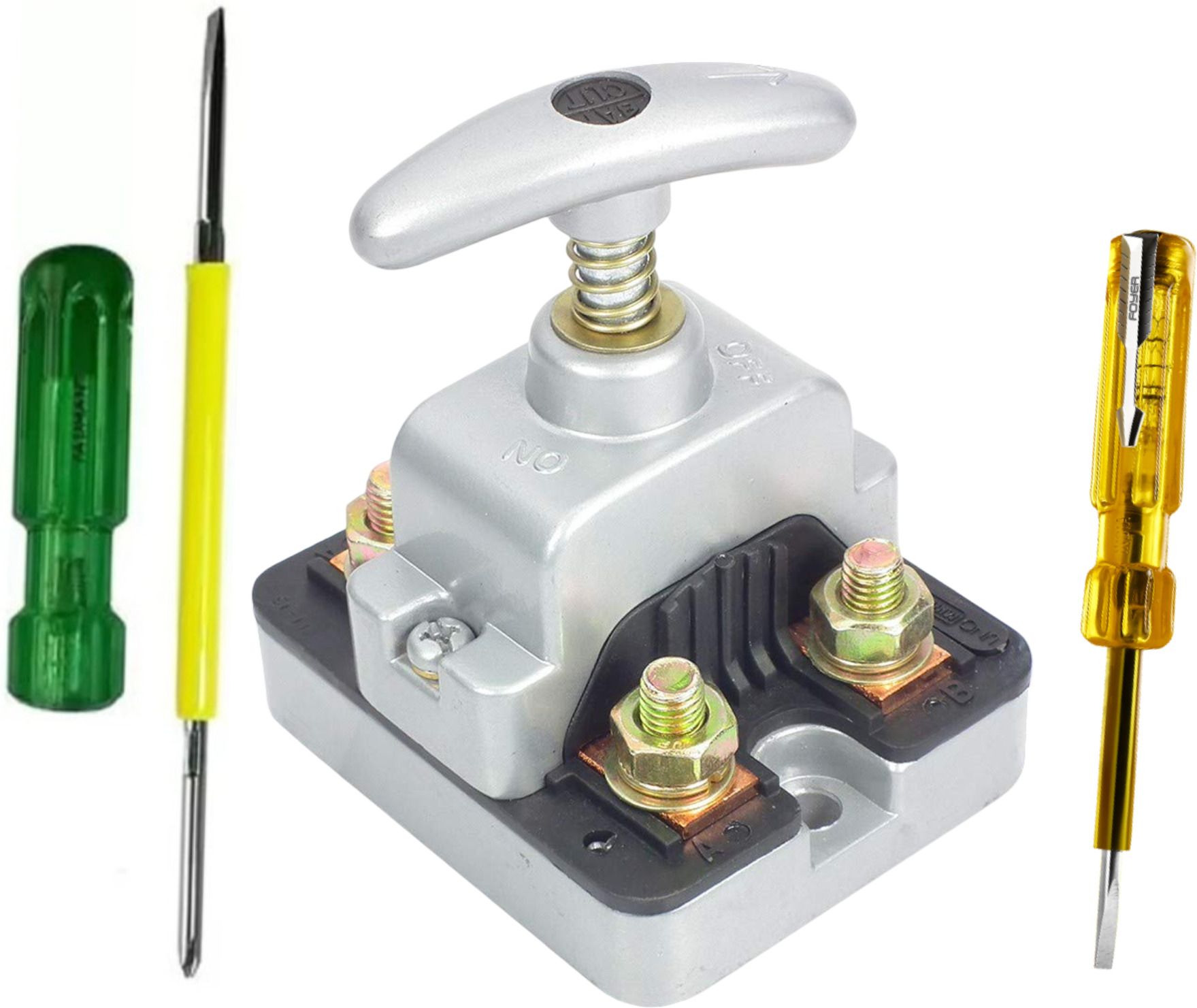 toolbux TD-4001 Battery Isolator Switch with Dash Mount Panel for Car Truck Boat 1 Car Dash Switch Panel-picture-16