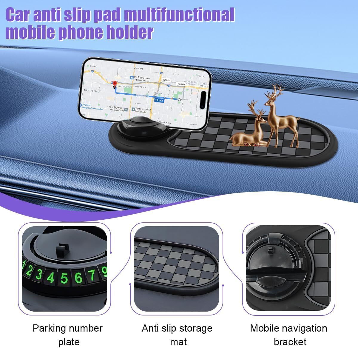 astound 4 in 1 Mobile Phone Stand for Cars 4 in 1 Mobile Phone Stand for Cars Car Dashboard Cover-picture-20