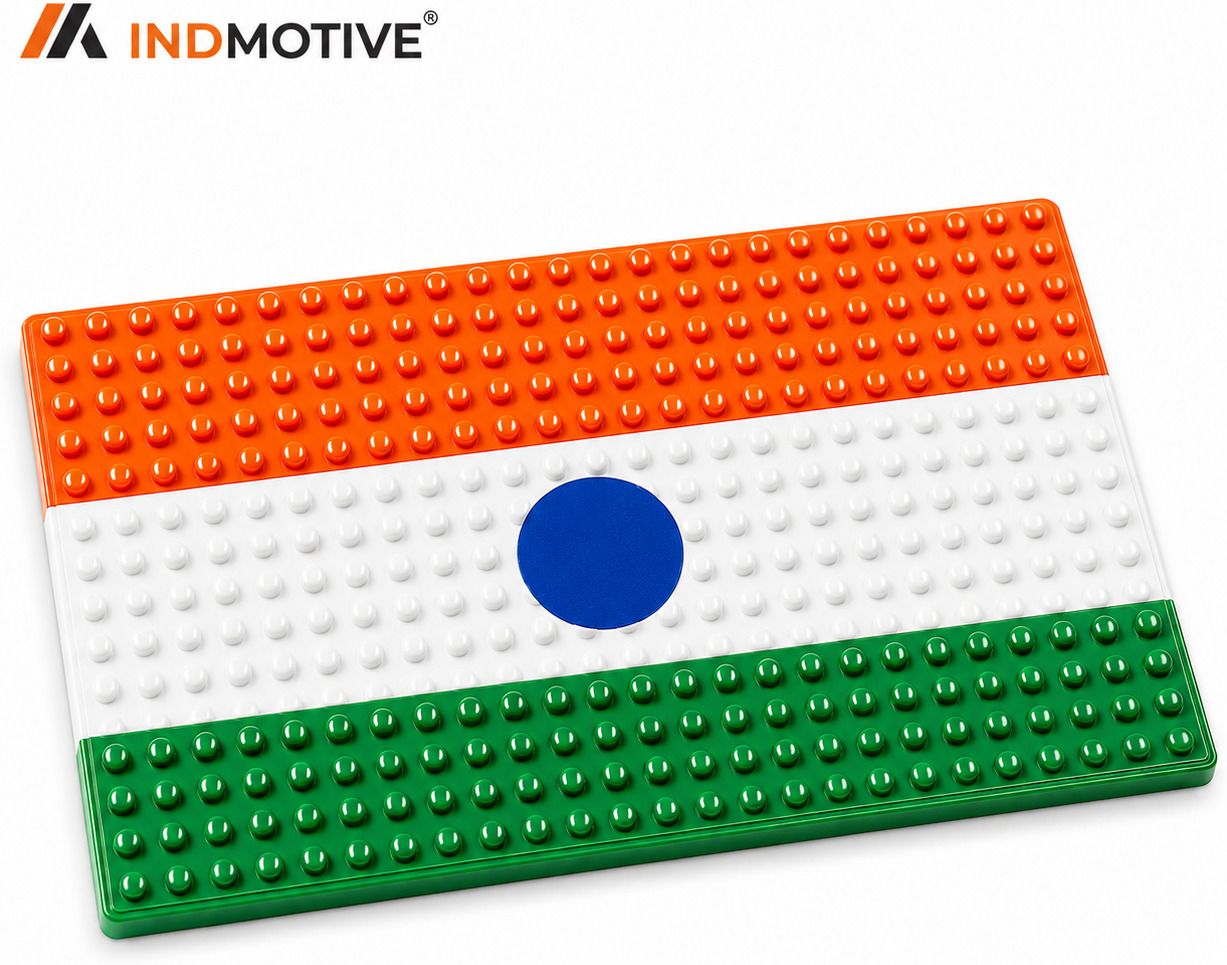 indmotive INDM-TRICOLOR-GRIP-2615-A1 Tricolor Anti-Slip Dashboard Grip Mat Car Dashboard Cover-picture-46