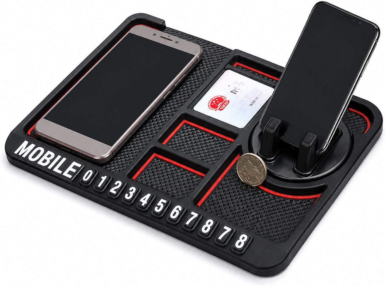 peakinity Car Dashboard Mat Organizer with Phone Holder Anti-Skid Silicone Dashboard Storage Pad Car Dashboard Cover-picture-11