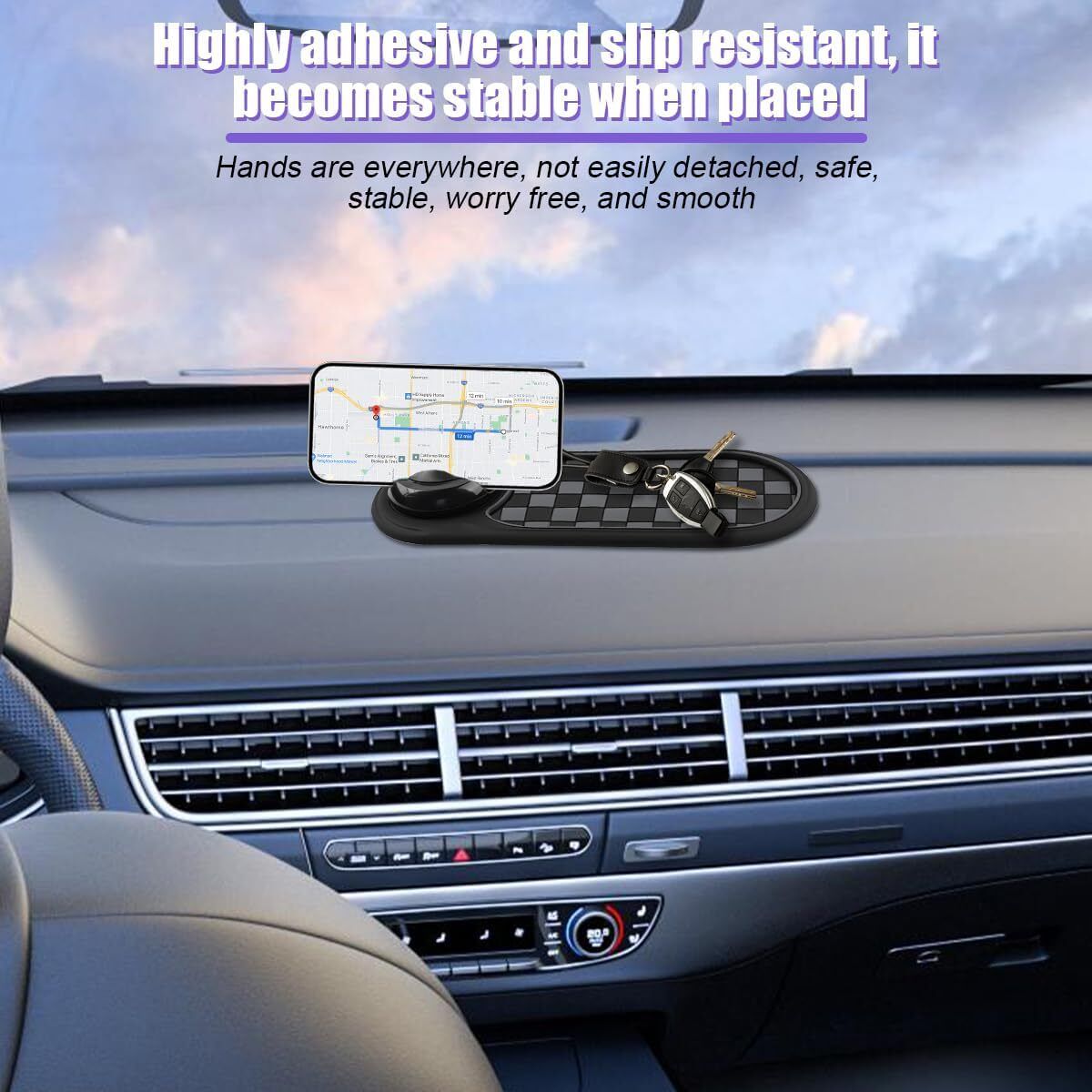 astound Multifunctional Car Anti-Slip Mat Multifunctional Car Anti-Slip Mat Car Dashboard Cover-picture-2