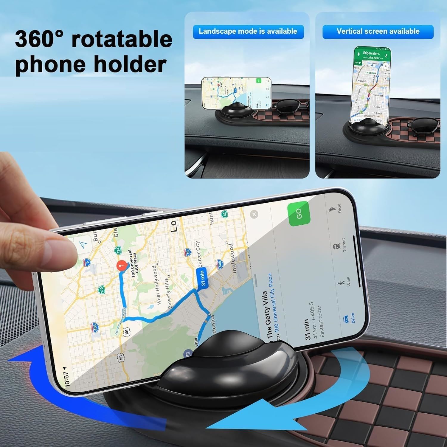 astound Rotatable Anti Slip Phone Mat for Car Dashboard Rotatable Anti Slip Phone Mat for Car Dashboard Car Dashboard Cover-picture-4