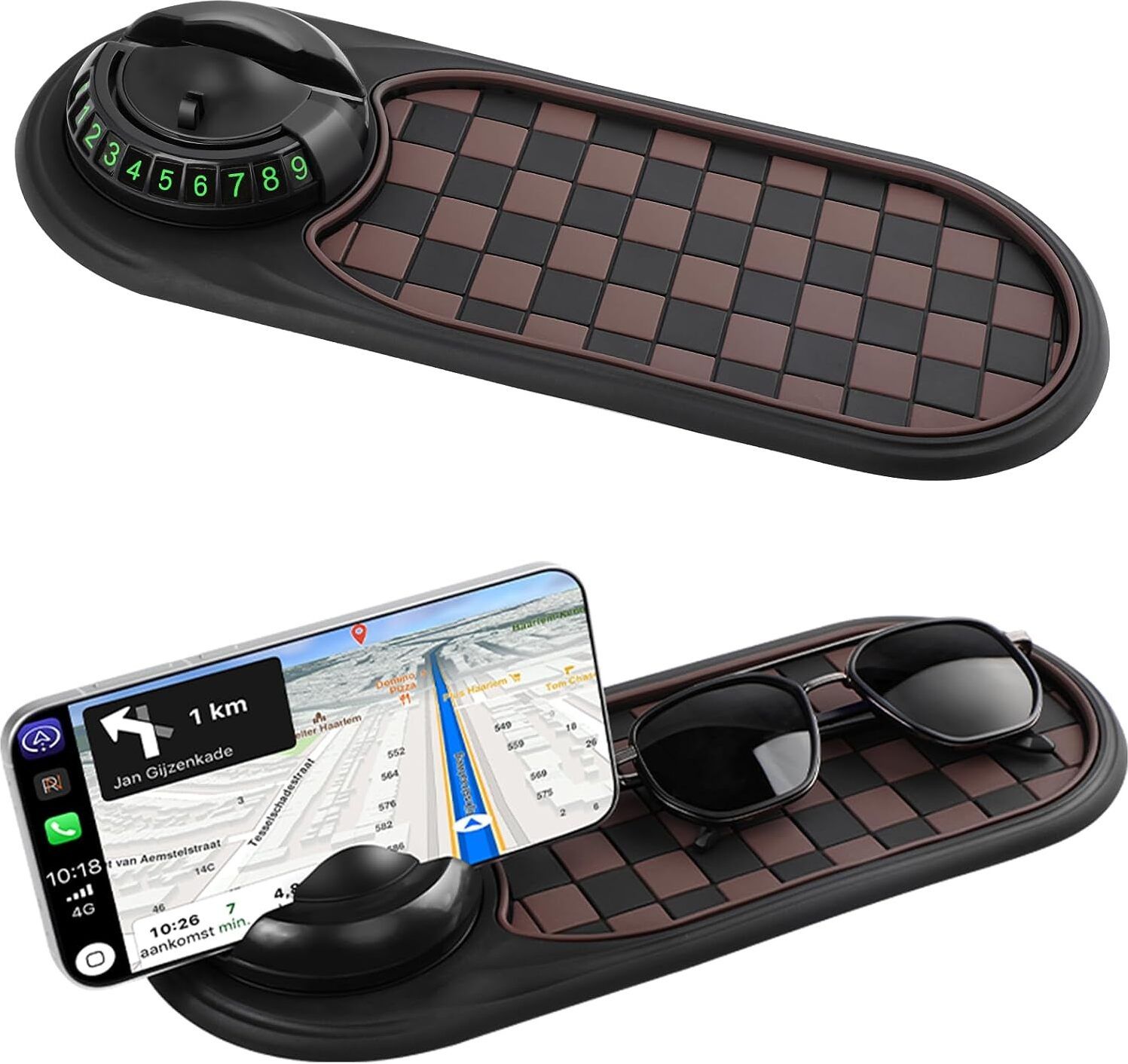 chromoto Universal 4 in 1 Mobile Phone Stand for Car Universal 4 in 1 Mobile Phone Stand for Car Car Dashboard Cover-picture-14