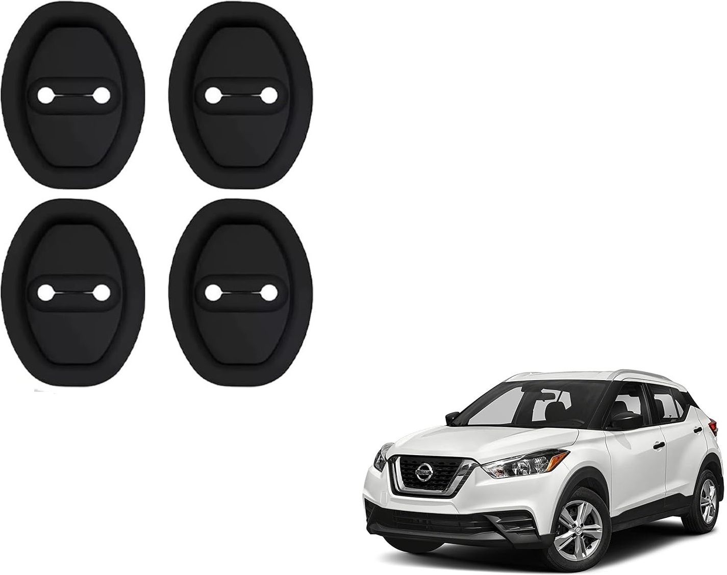 roshneer enterprises DOOR Lock Protector Silicone Rubber Latch Cover For NISSAN KICKS--011 Car Door Lock Actuator-picture-19