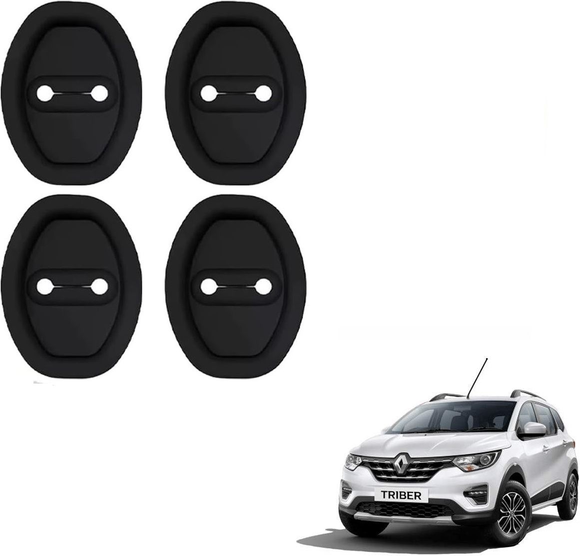 roshneer enterprises DOOR Lock Protector Silicone Rubber Latch Cover For RENAULT TRIBER-011 Car Door Lock Actuator-picture-22