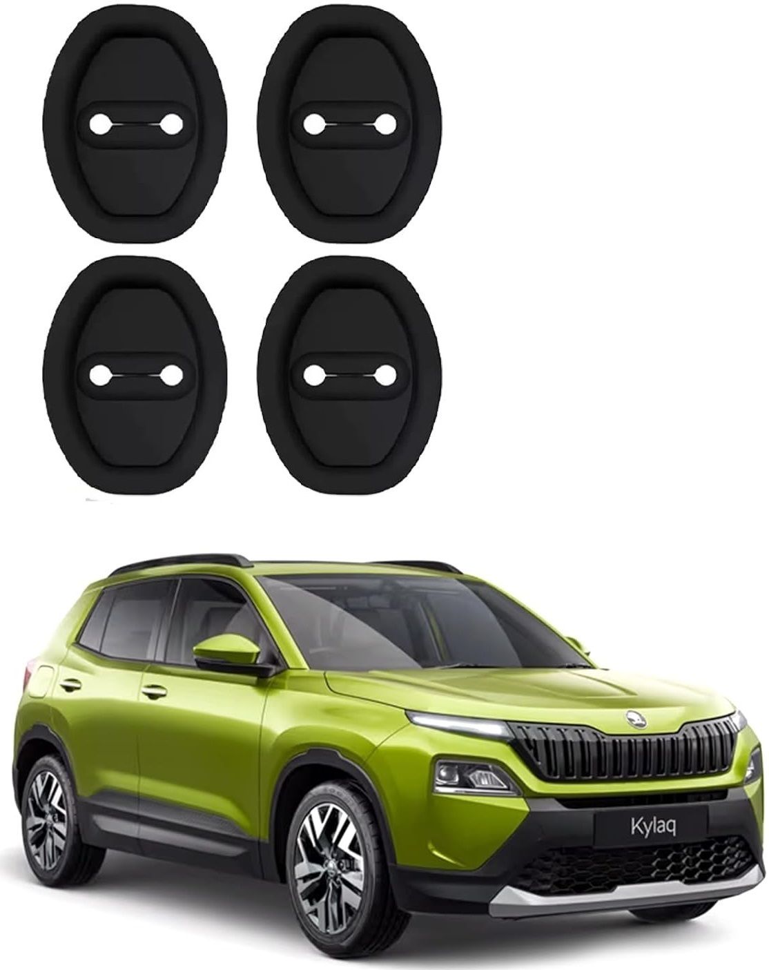 roshneer enterprises DOOR Lock Protector Silicone Rubber Latch Cover For SKODA KYLAQ-011 Car Door Lock Actuator-picture-20