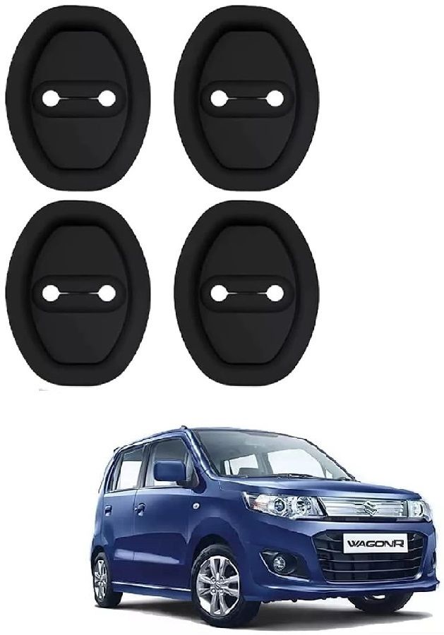 roshneer enterprises DOOR Lock Protector 4 PCS Silicone Rubber Latch Cover For WAGONR STINGREY--011 Car Door Lock Actuator-picture-3