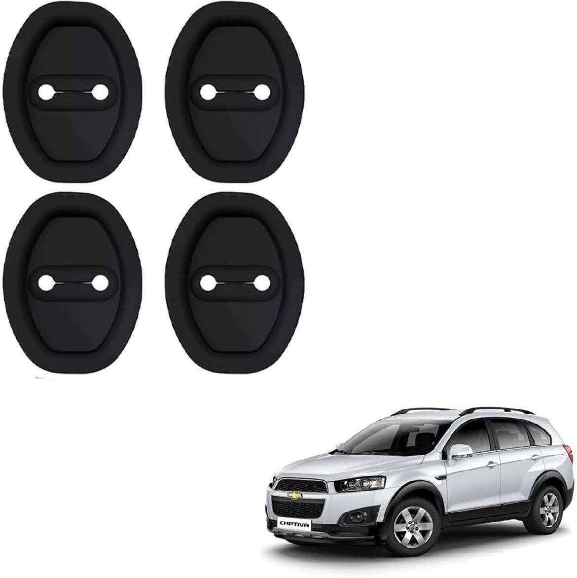 roshneer enterprises DOOR Lock Protector 4 PCS Silicone Rubber Latch Cover For Chevrolet CAPTIVA 01 Car Door Lock Actuator-picture-31