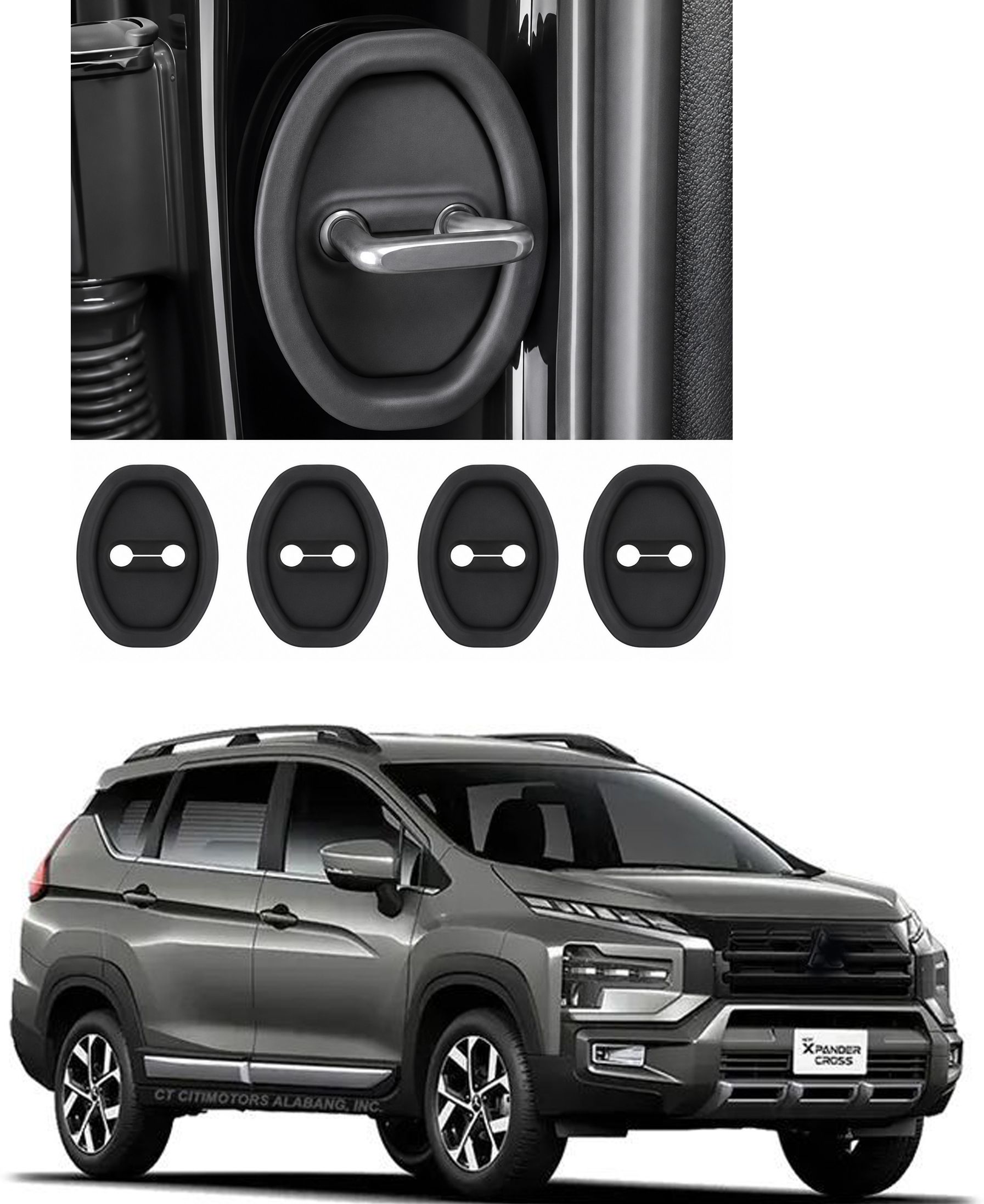 Car Door Lock Cover Silicone Door Lock Buckle Protector For Xpander Car Door Lock Actuator-image-3