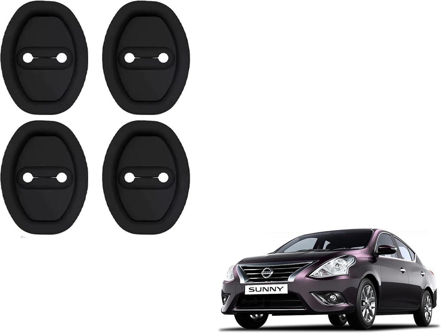 DOOR Lock Protector Silicone Rubber Latch Cover For NISSAN SUNNY-011 Car Door Lock Actuator-image-11