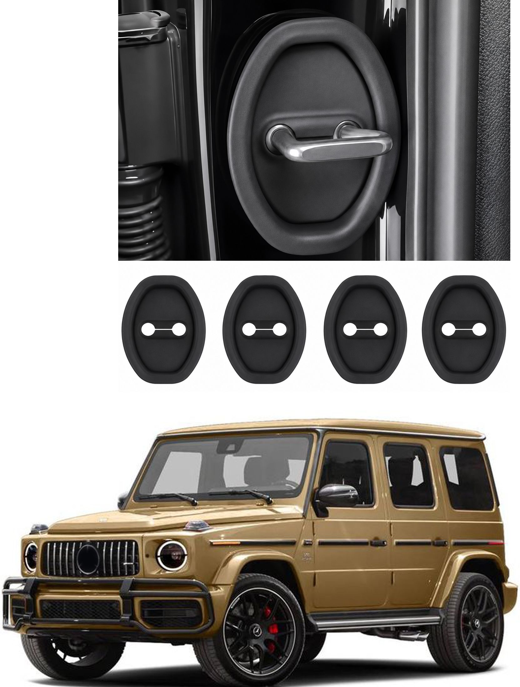 Car Door Lock Cover Silicone Door Lock Buckle Protector For G Class Car Door Lock Actuator-image-26