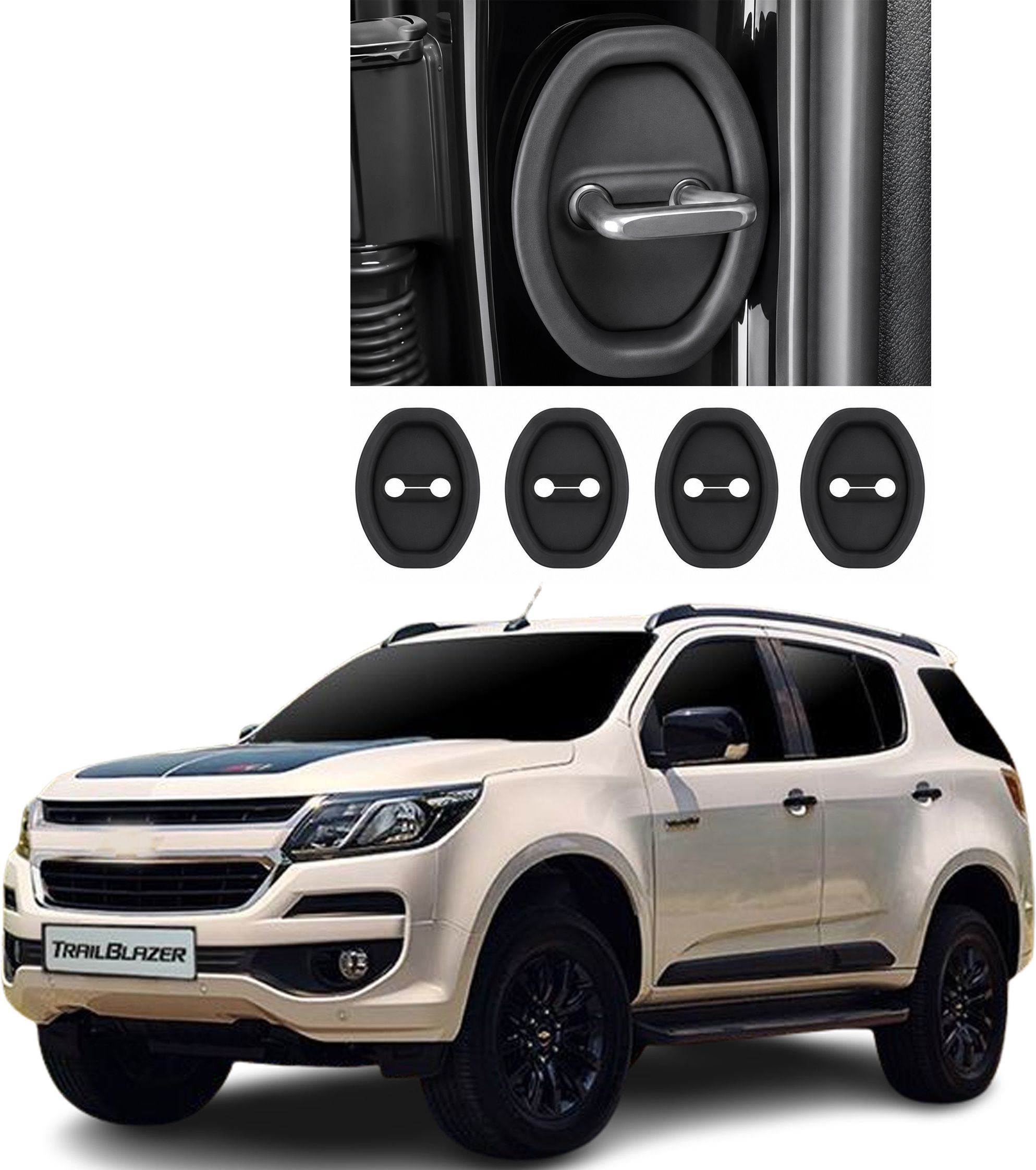 Car Door Lock Cover Silicone Door Lock Buckle Protector For Trailblazer Car Door Lock Actuator-image-3