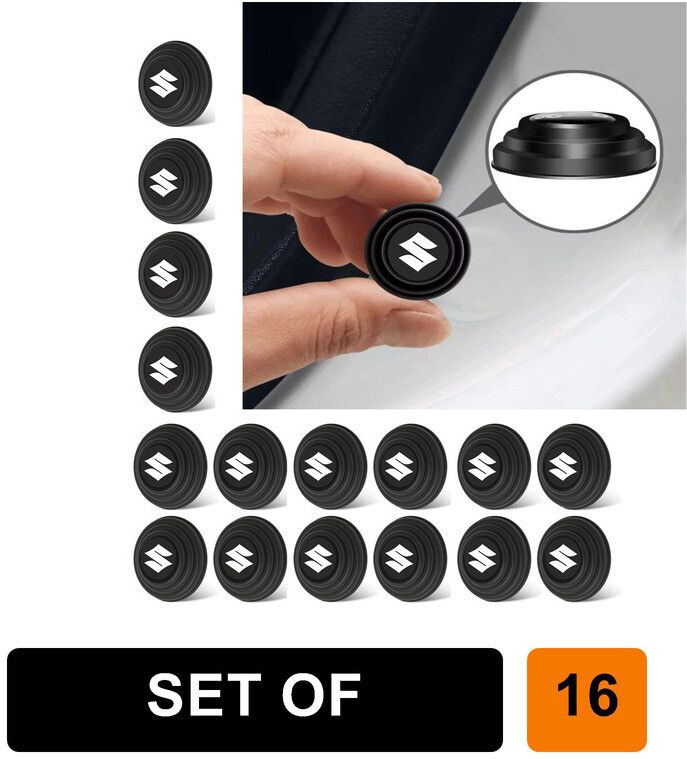 Pack of 16 Rubber Car Door Shock Guard Pads Compatible For Suzuki Car Door Panel-image-19