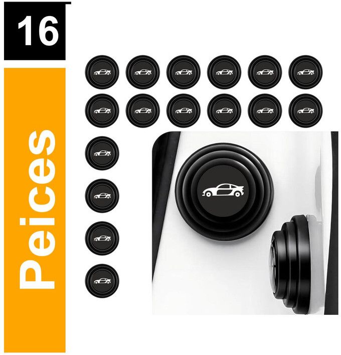 16pcs Car Door Impact Guard Stickers | Rubber Protector For Car Car Door Panel